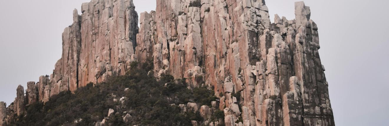 Scenery of Rock Formations in Tasmania
