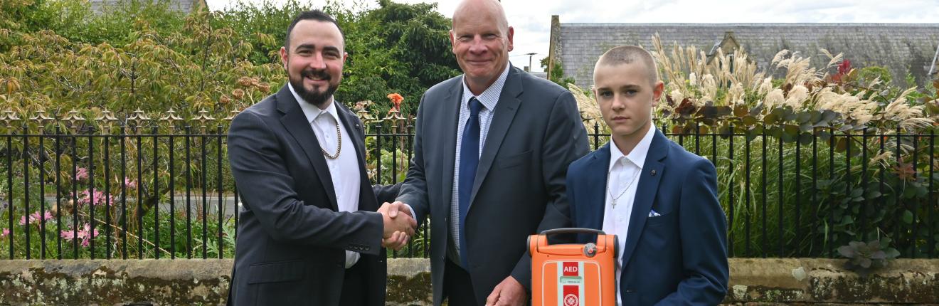 JCP Youth being given an AED