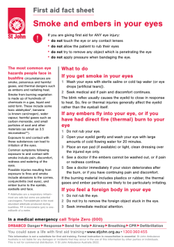 smoke and embers fact sheet