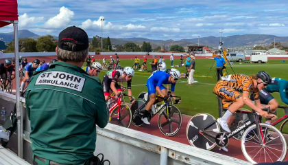 Volunteering at cycling event