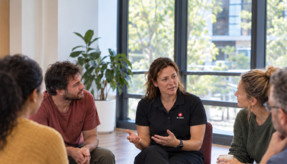 St John Trainer teaching an RUOK workshop