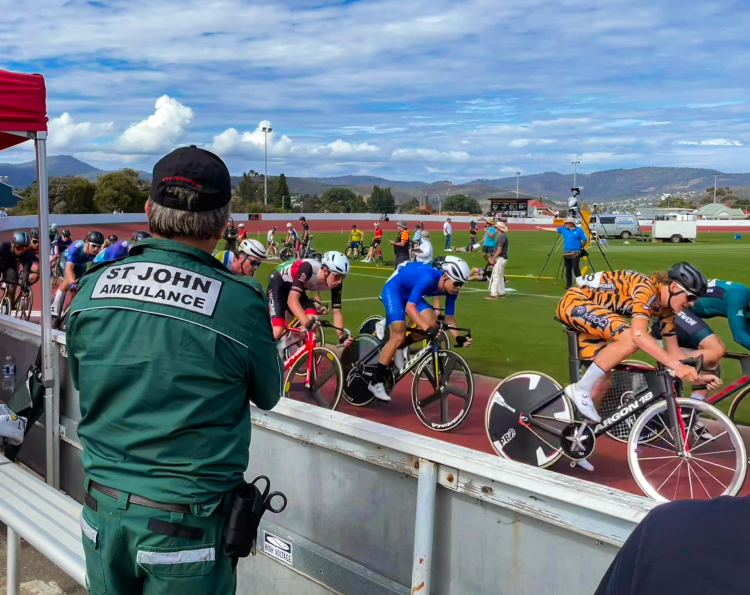 Volunteering at cycling event