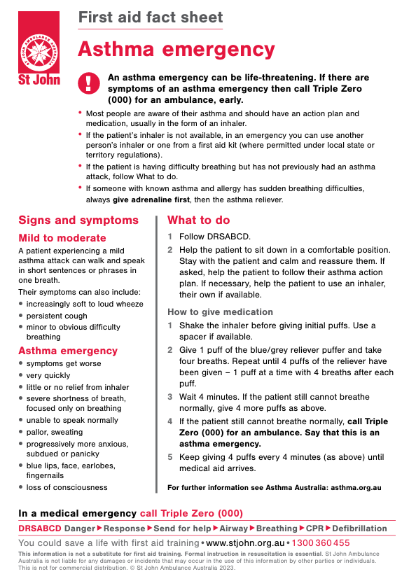 asthma fact sheet