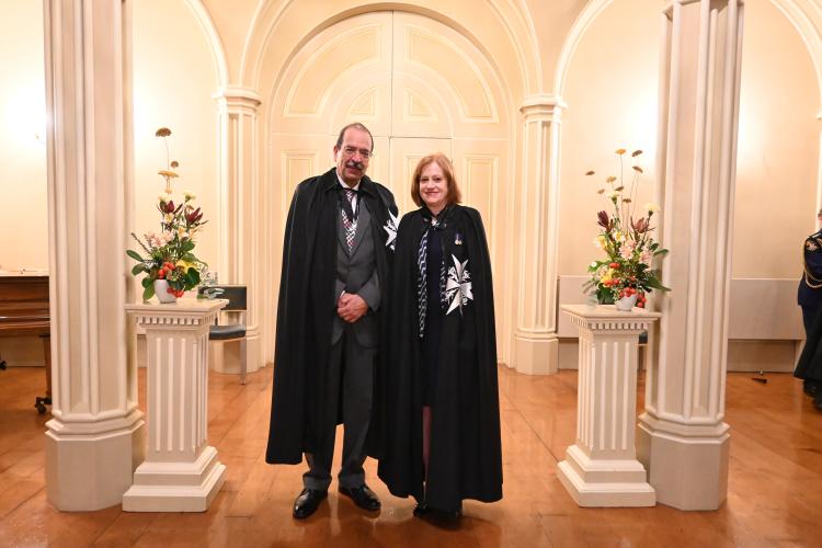 Nitin Verma and Her Excellency the Honourable Barbara Baker AC